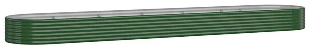 vidaXL Plantenbak 507x100x36 cm gepoedercoat staal groen