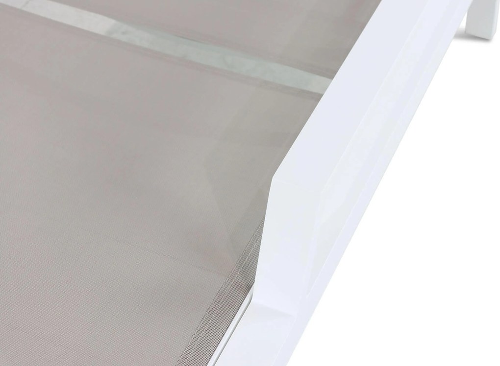 Lifestyle Garden Furniture Licata Ligbed Verstelbaar Aluminium/Textileen /Aluminium/textileen Wit