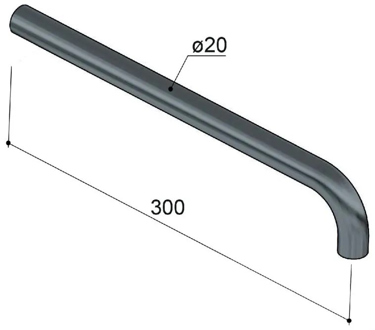 Hotbath Archie uitloop 30cm RVS