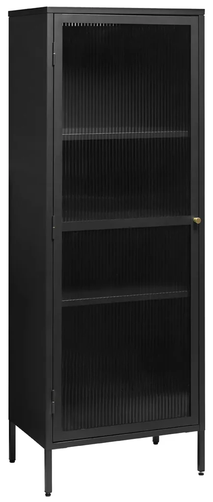 Smalle Wandkast Zwart - 58x40x160cm.