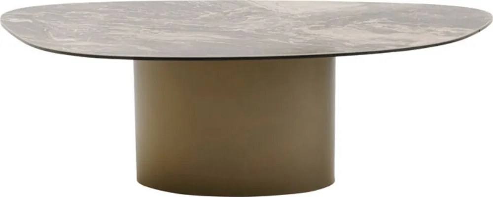 Salontafel Marmerlook Ovaal Bruin - 120 X 60cm.