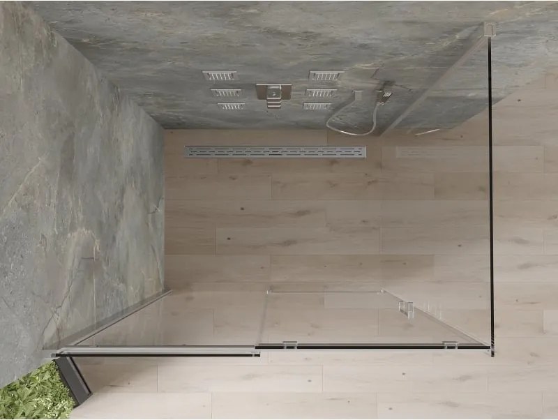 Mexen Omega schuifdouchecabine 100 x 80 cm, transparant, chroom - 825-100-080-01-00