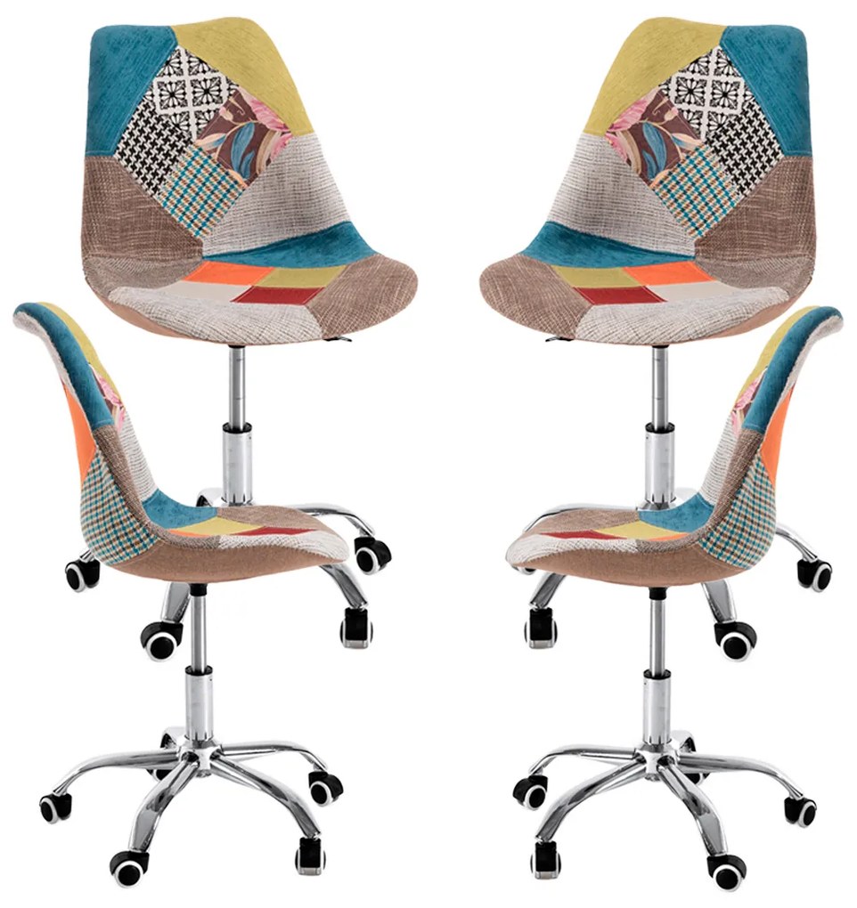 Set 4 Neo Patchwork Stoelen