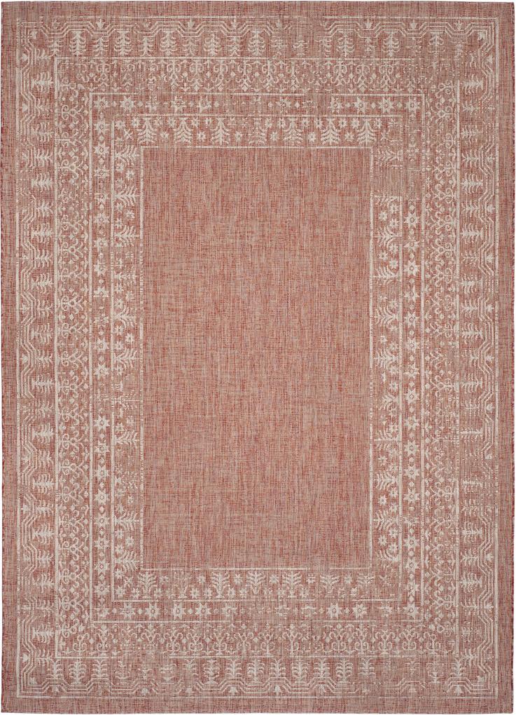 Safavieh | In- & outdoor vloerkleed M 160 x 230 cm rood, beige vloerkleden polypropyleen vloerkleden & woontextiel vloerkleden