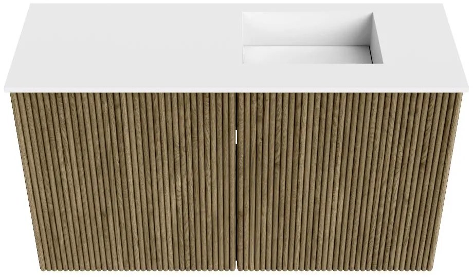 Mondiaz Joya 70cm toiletmeubel dusk met wastafel faye rechts 1 kraangat talc