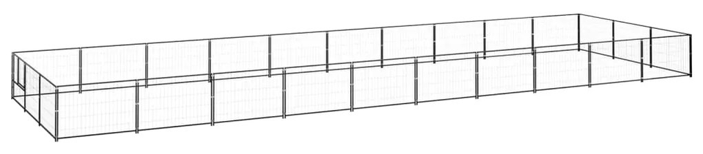 vidaXL Hondenkennel 30 m² staal zwart