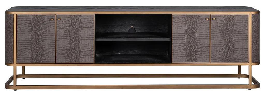Richmond Interiors Classio Tv-meubel Slangenleer Met Goud - 200x43x60cm.