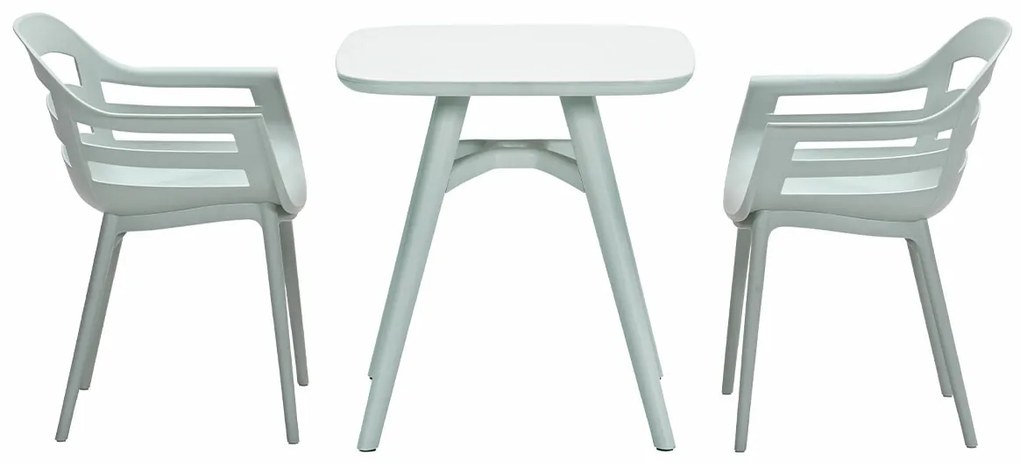 Garden Impressions Sunny balkonset 3-delig - Hareno tuintafel 71x71 cm - olijf