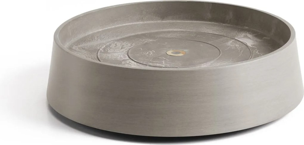 Ecopots onderschotel op wielen Oslo- Rond - Taupe - Diameter 32,2 x H8,5 cm