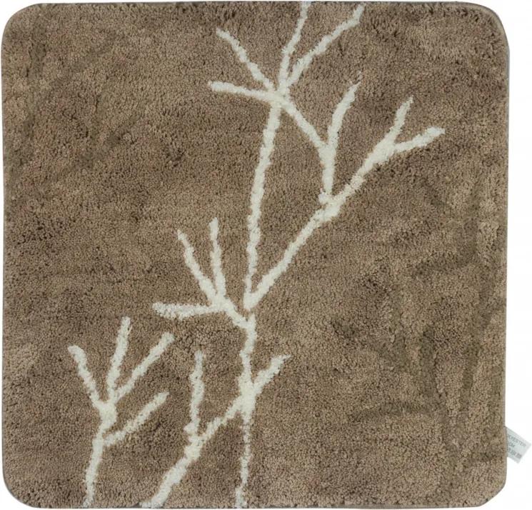 Leaf badmat 60x60cm, beige