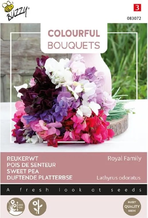 Buzzy seeds Colourful Bouquets - Royal Family - Lathyrus - Reukerwt