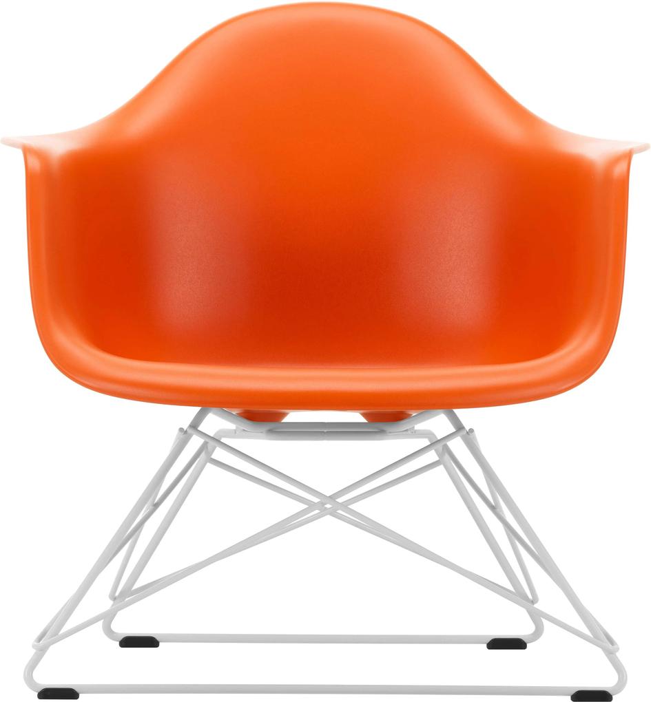 Vitra Eames LAR Loungestoel Wit Onderstel Rusty Orange