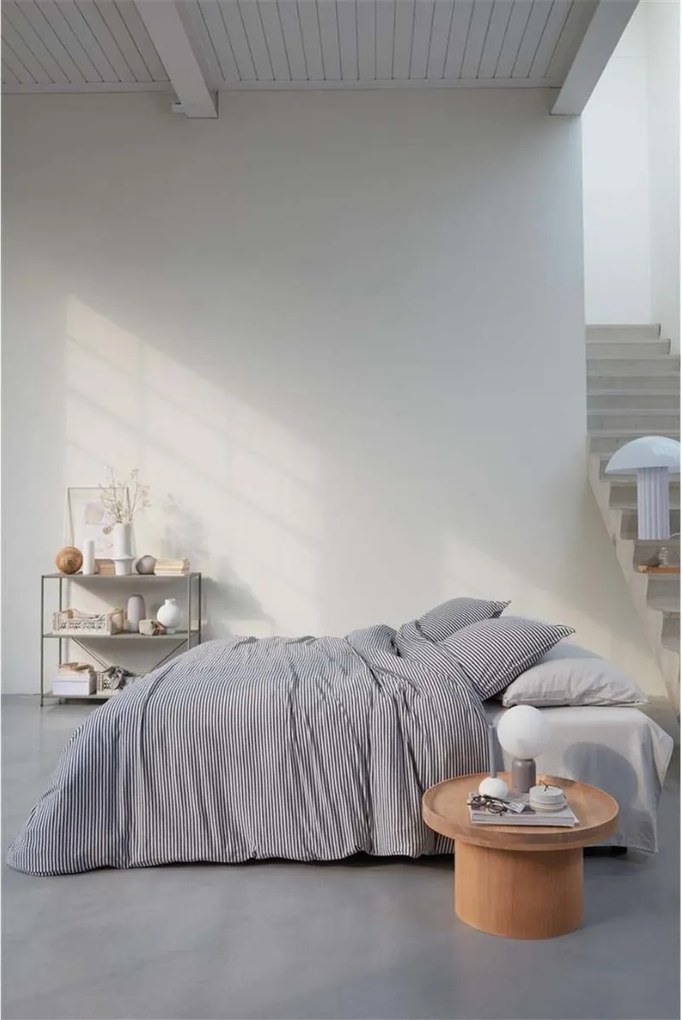 vtwonen Comfy Stripe Dekbedovertrek Grey – Bij Swiss Sense