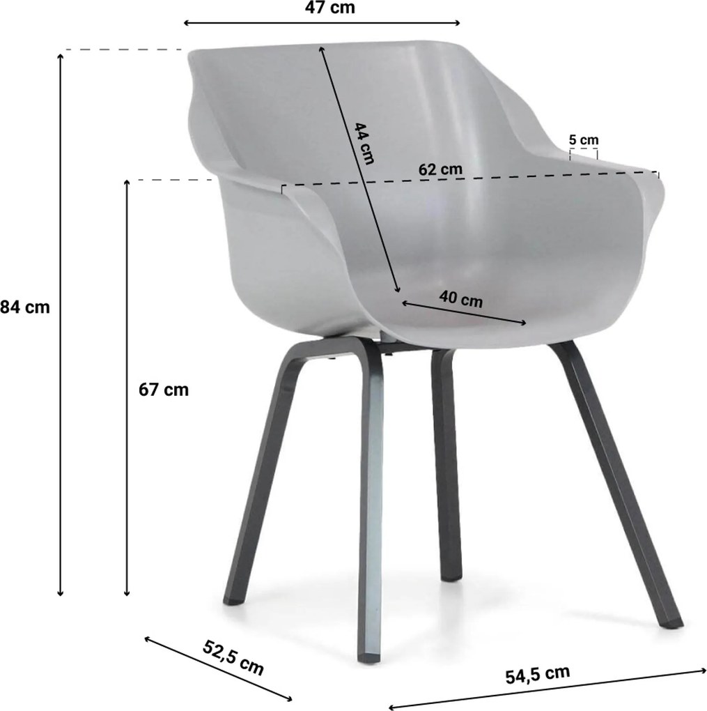 Tuinstoel Aluminium Grijs-antraciet Hartman Sophie element