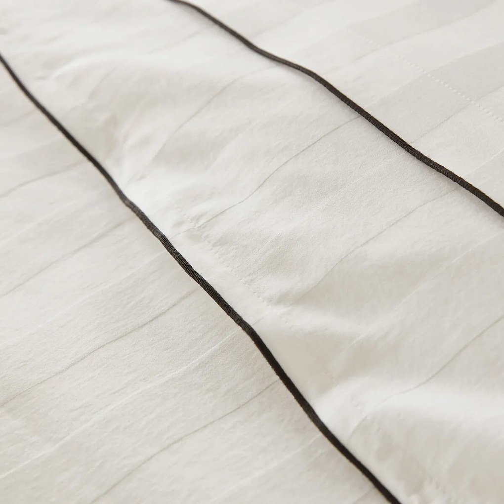 Hoeslaken van 118 draden gewassen katoensatijn, Victor gestreept