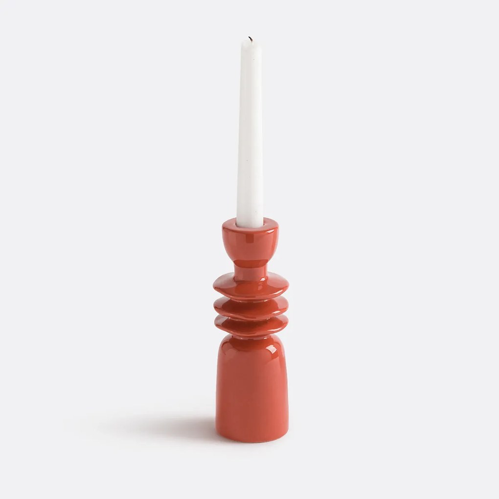 Keramische kandelaar H18 cm, Greta