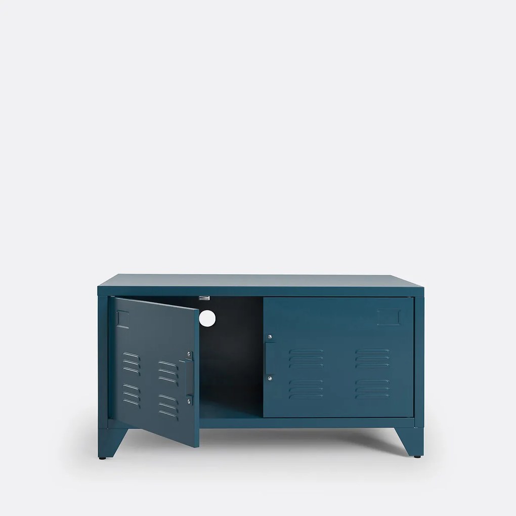 Laag meubel in metaal, 2 deuren, Hiba