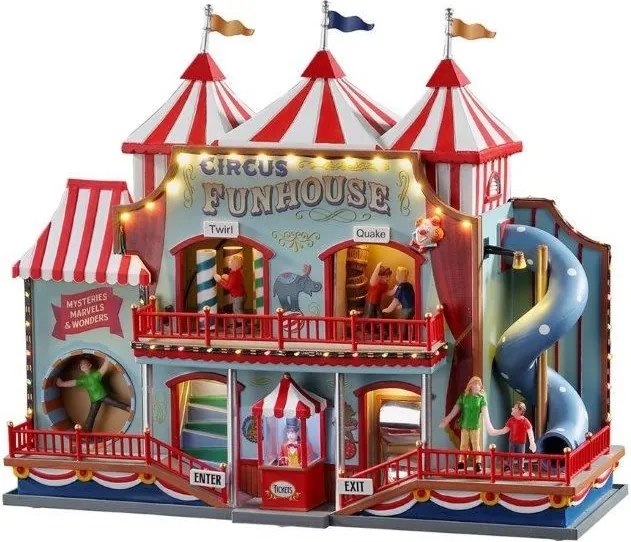 Lemax - 'Circus Funhouse' - Verlichte attractie met animatie &amp; muziek/geluid - Inclusief adapter