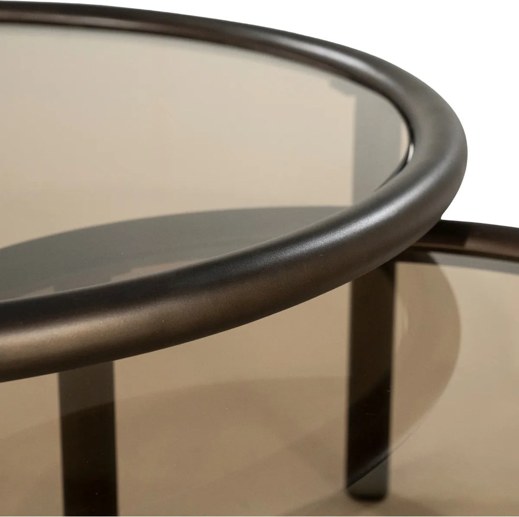 Set Van 2 Ronde Salontafels - 60 X 60cm.