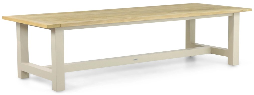Dining Tuintafel 300 x 100 cm Aluminium/teak Taupe San Francisco