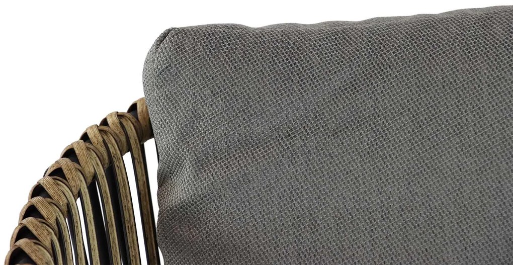 Barstoel Aluminium/wicker Taupe-naturel-bruin Coco Nathan