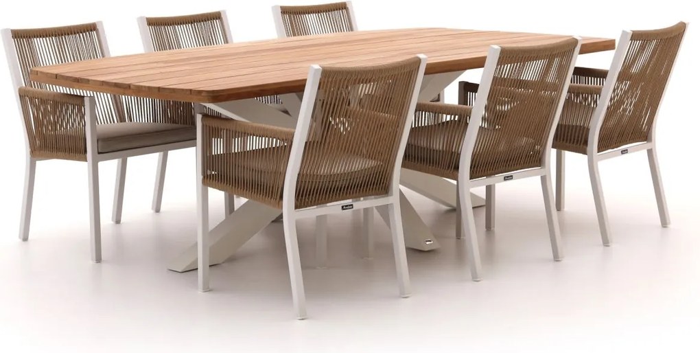Diningset Manifesto  | 6 personen | Tuinset teakhout | 7-delig | Kees Smit Tuinmeubelen