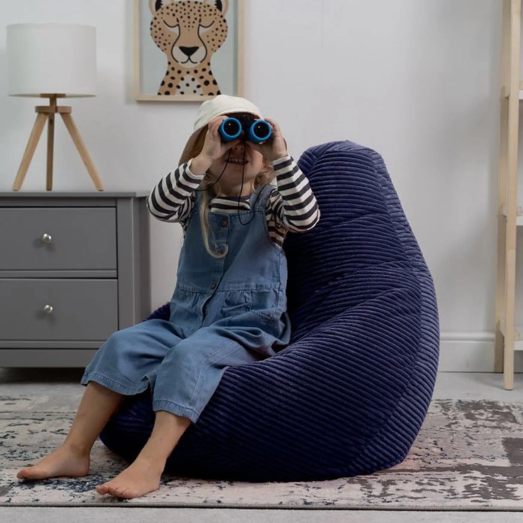 Chillz Kinder Zitzak Corduroy - Marineblauw