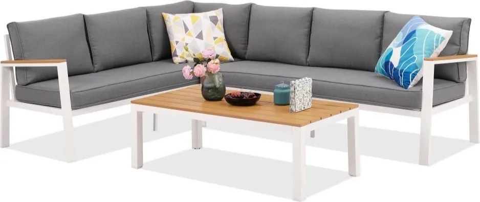 Zakintos Corner 5 aluminium kit wit Tuinpunt