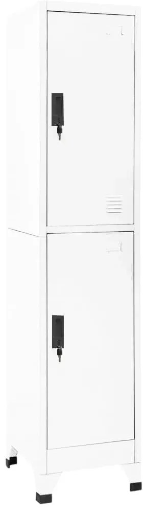 vidaXL Lockerkast 38x45x180 cm staal wit