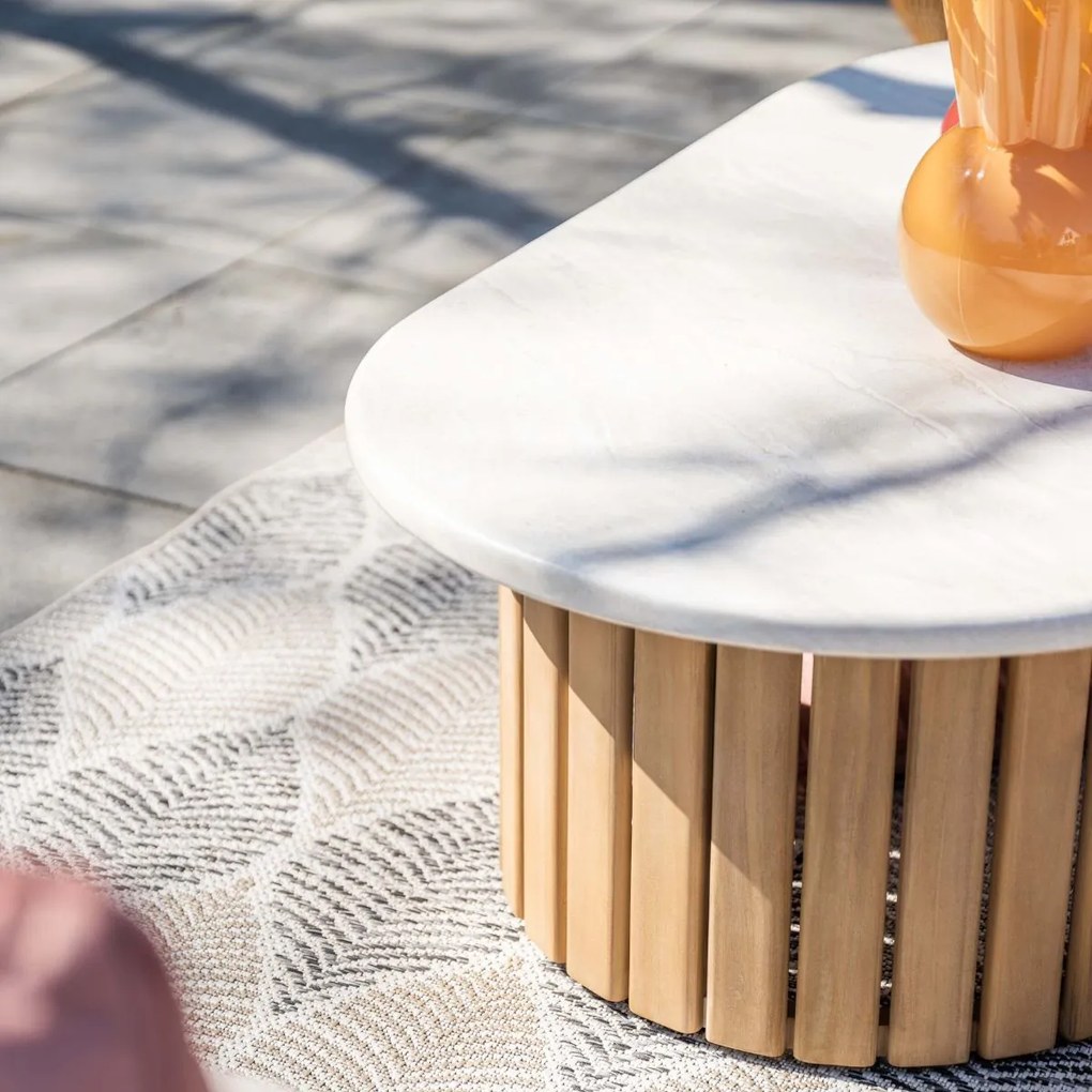 Garden Impressions Sirocco loungetafel 130x70xH40 - grey sand