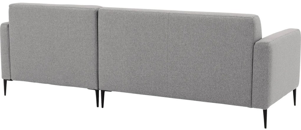 Goossens Key West lichtgrijs, stof, 2-zits, modern design