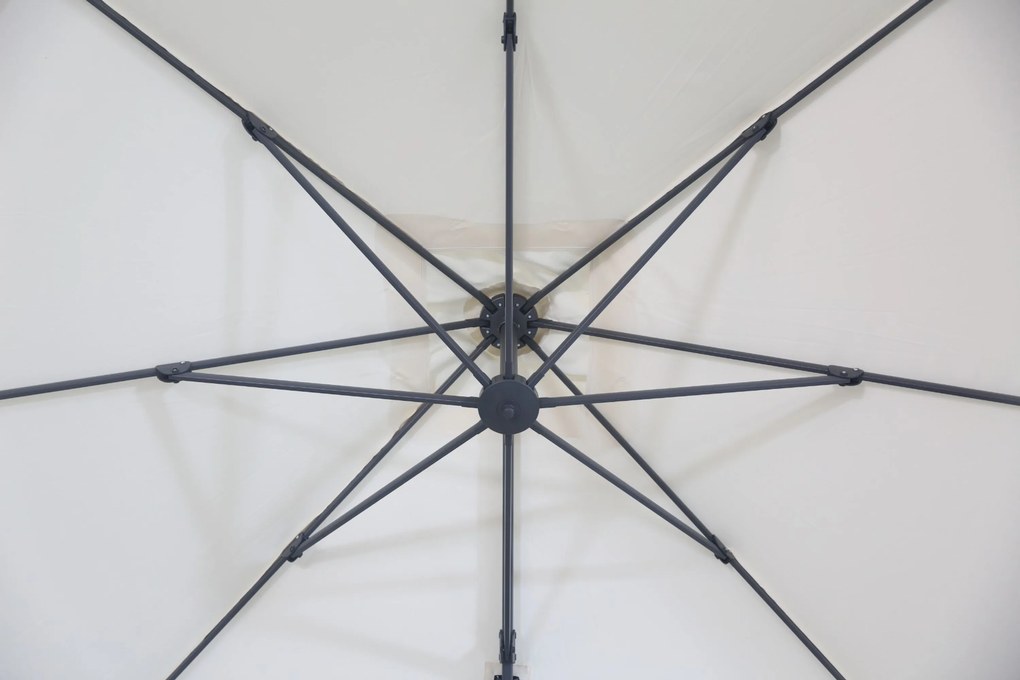 Zweefparasol  3x3m S1 (excl. voet) Taupe-naturel-bruin Camello Diego