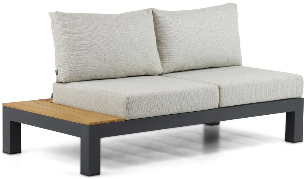 Loungeset 6 personen Aluminium/Teak Grijs Lifestyle Garden Furniture Vittoria
