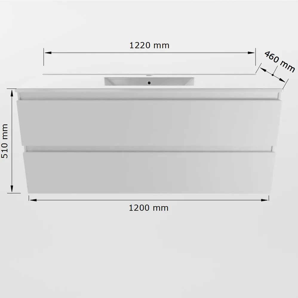 Mondiaz Aivy badmeubel 120cm chai met wastafel keramiek wit glans 1 kraangat en spiegelkast