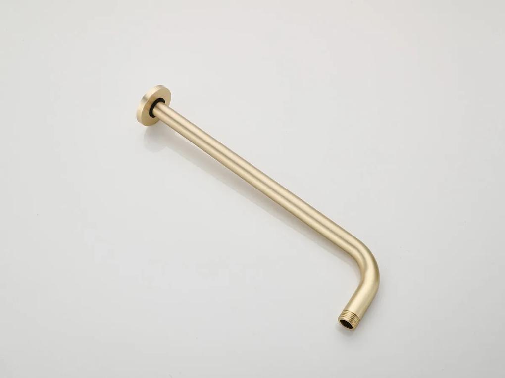 Saniclear Brass inbouwregendouche 20cm met ronde massagejets en wandarm geborsteld messing - mat goud
