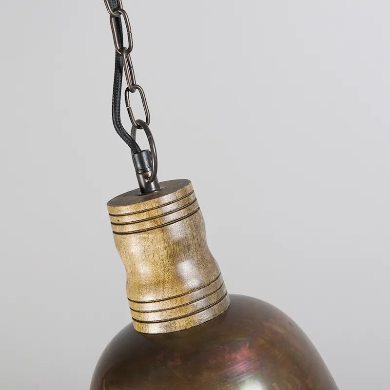 Vintage hanglamp koper met goud - Burn Landelijk / Rustiek E27 rond Binnenverlichting Lamp