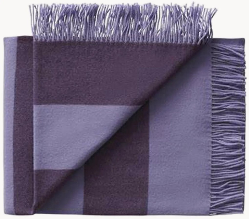 Wollen plaid The Polychrome met franjes