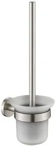 Plieger Vigo toiletborstel met glas geborsteld chroom