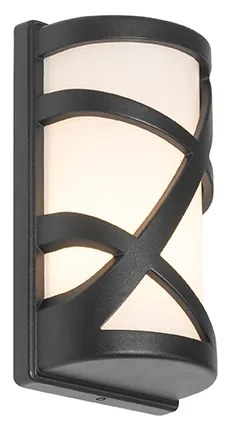 Moderne buiten wandlamp zwart IP44 - Suzie Modern E27 IP44 Buitenverlichting ovaal