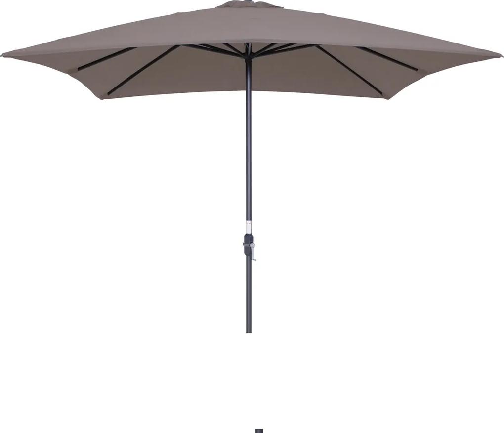 Lotus parasol 250x250 - donker grijs / taupe