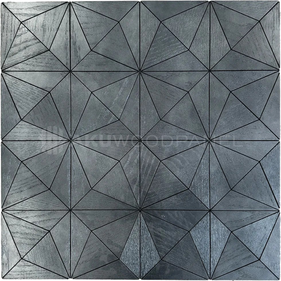 Decoratief Houten Wandpaneel | Nolan Black | 60×60 cm | Amerikaans Notenhout