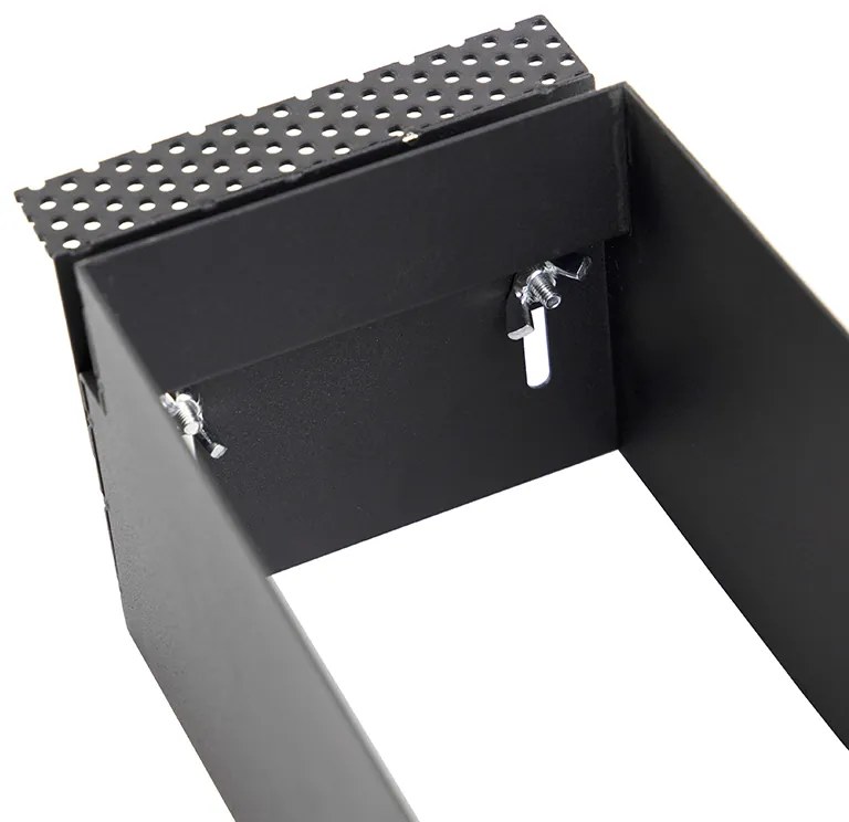 Set van 6 Inbouwspot zwart GU10 AR70 trimless 3-lichts - Oneon