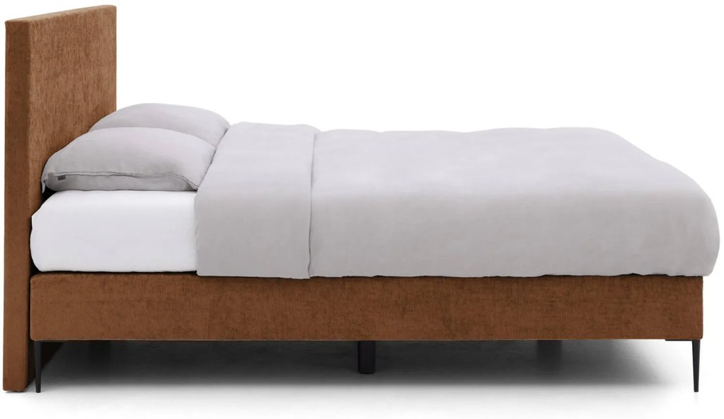 Goossens Boxspring Ease One Incl. Matras, Vlak 140 x 200 cm (=2x 70 x 200 cm) met hoofdbord + 2x matras shapes 1