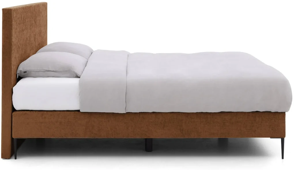 Goossens Boxspring Ease One Incl. Matras, Vlak 140 x 200 cm (=2x 70 x 200 cm) met hoofdbord + 2x matras shapes 1