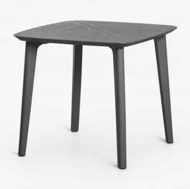 Tuinvierkante Tafel 85x85 Cm Van Polypropyleen Scand Grijs – Grafiet - Sklum