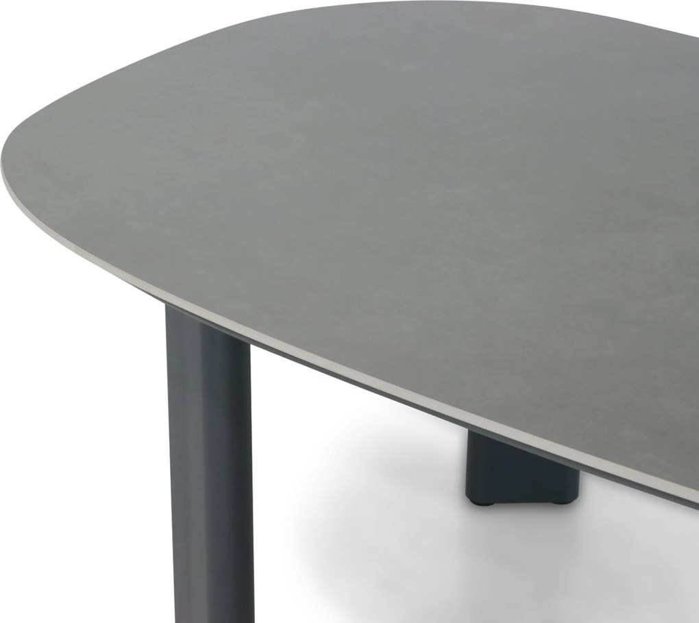 Tuinset 6 personen 240 cm Aluminium/rope Grijs Santika Furniture Santika