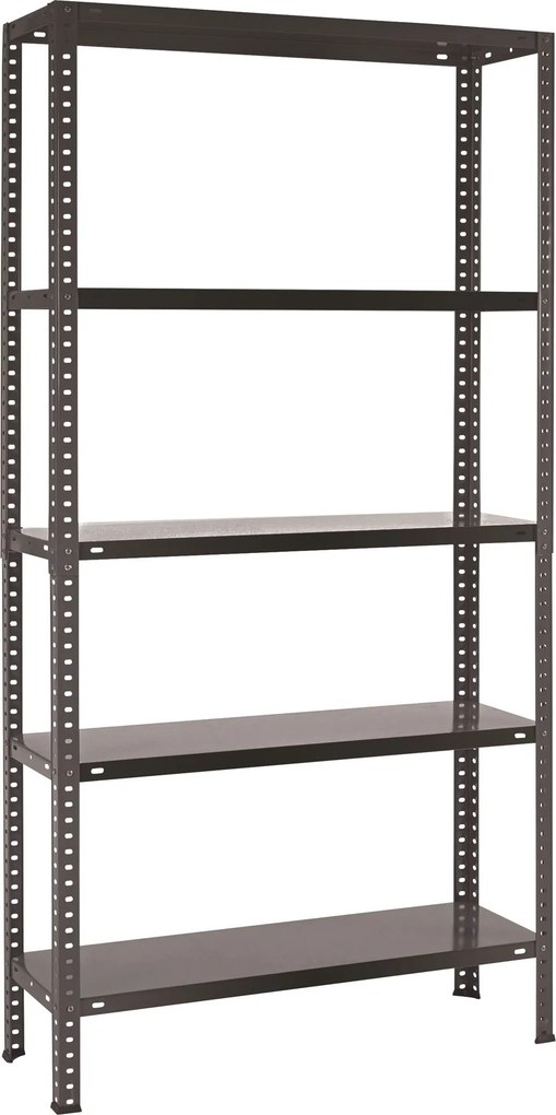 Practo Home metal rack 131 zwart - Metalen opbergrek - 30x90x180cm