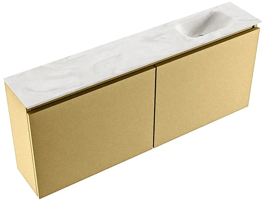 Mondiaz Ture DLux toiletmeubel 120cm oro met wastafel ostra rechts zonder kraangat