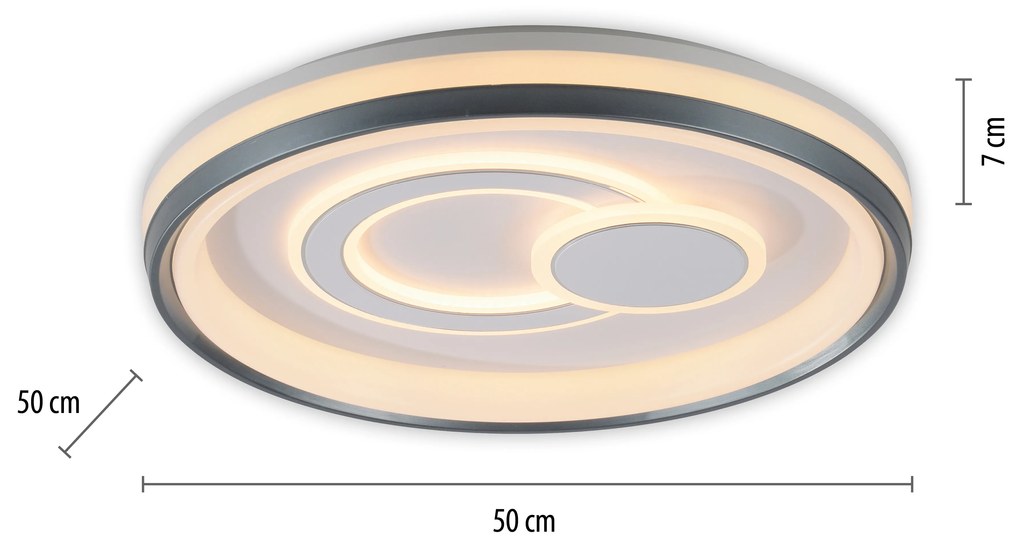 Design plafondlamp wit incl. LED 3-staps dimbaar - Minelli rond Binnenverlichting Lamp