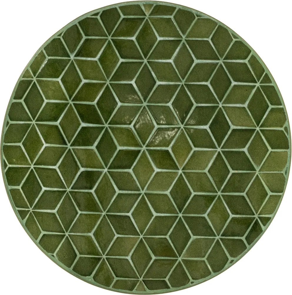 Salontafel Met Mozaiek Bruin - 71 X 71cm.
